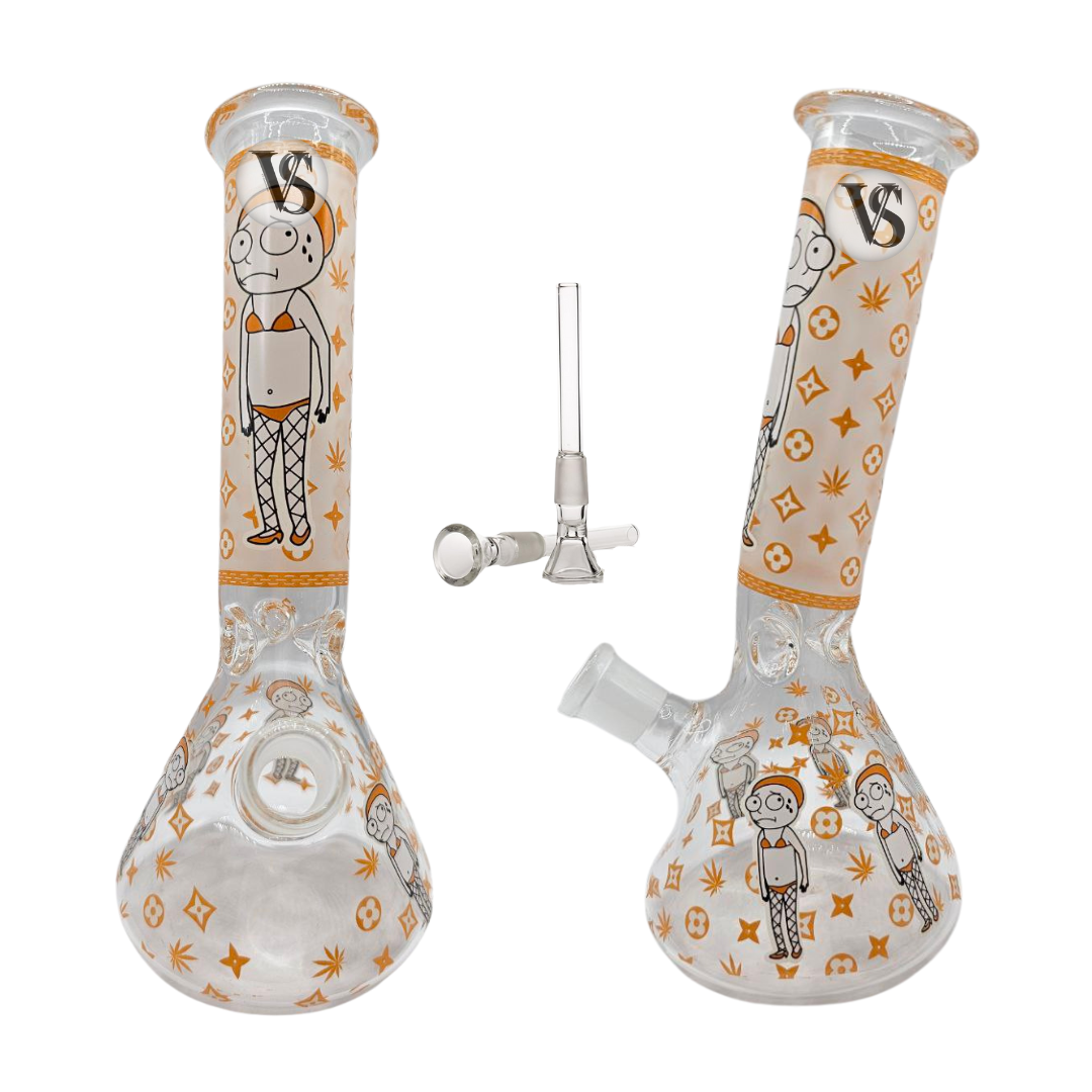 Bong Cristal Rick and Morty Luminoso + Regalo boquilla 14.4mm