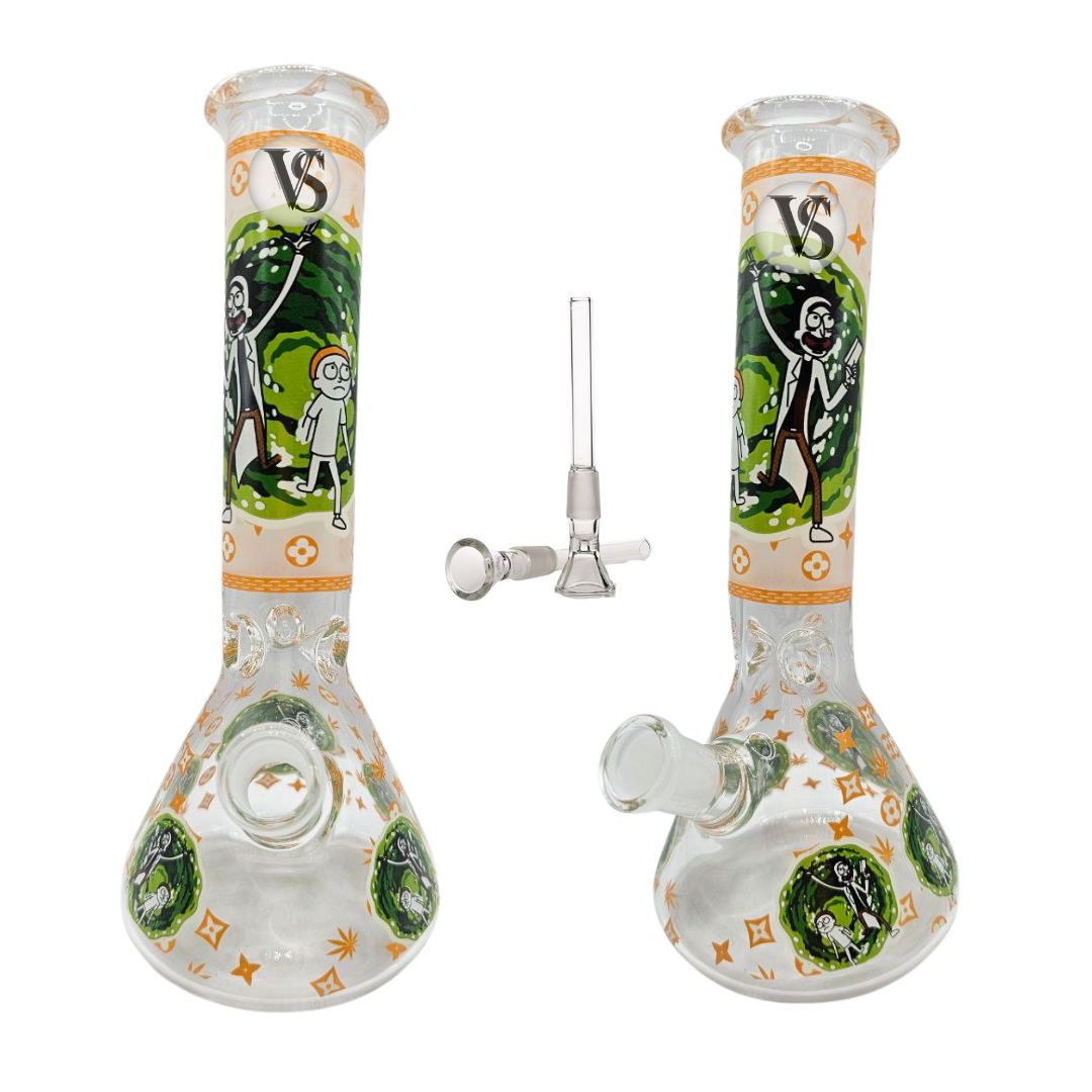 Bong Cristal Rick and Morty Luminoso + Regalo boquilla 14.4mm