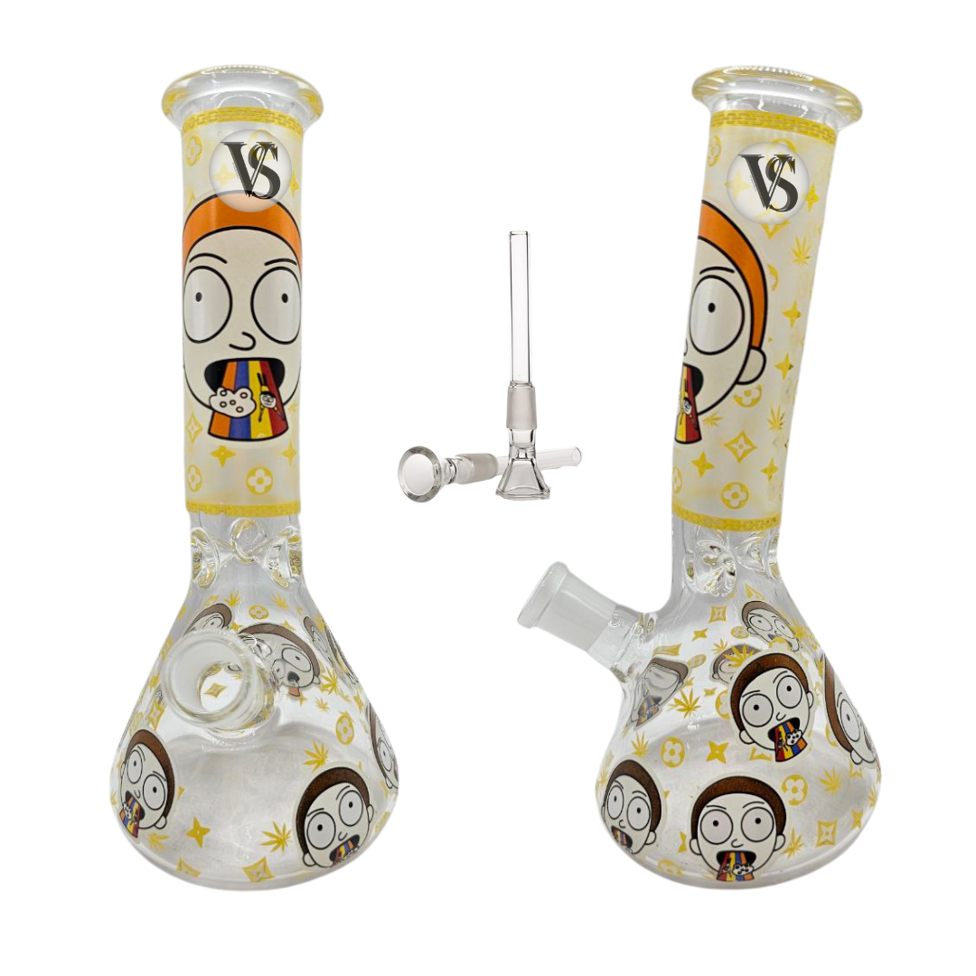 Bong Cristal Rick and Morty Luminoso + Regalo boquilla 14.4mm