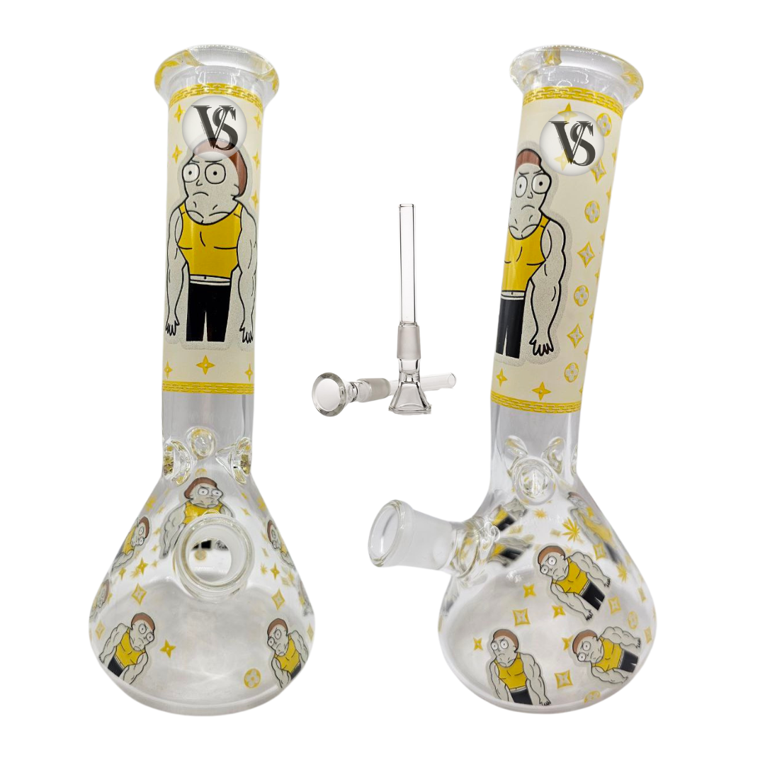 Bong Cristal Rick and Morty Luminoso + Regalo boquilla 14.4mm