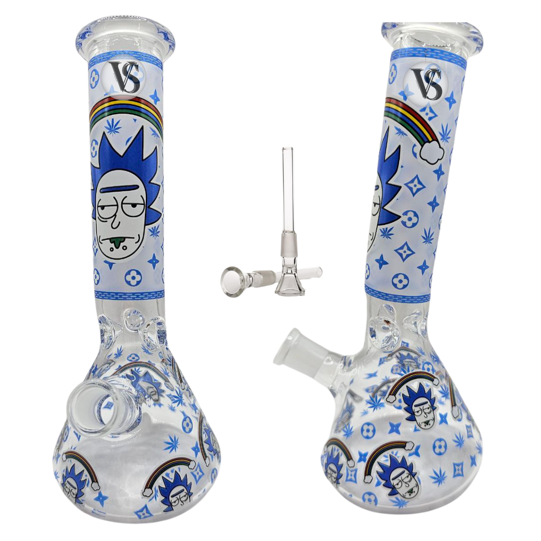 Bong Cristal Rick and Morty Luminoso + Regalo boquilla 14.4mm